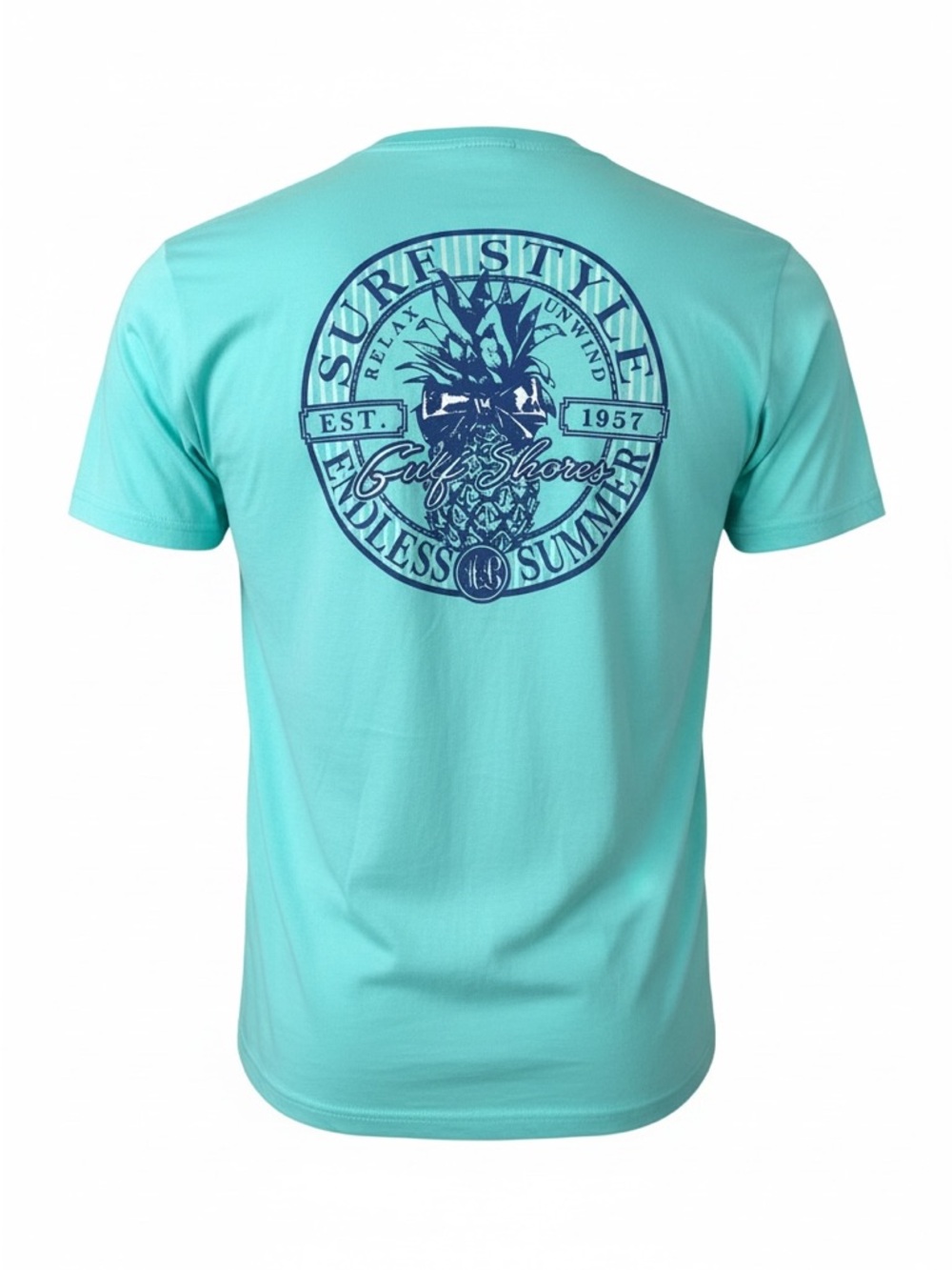 Surf Beach Coast Shirt Teal Green/Seafoam Men's XXL 100% Combed Cotton NWOT